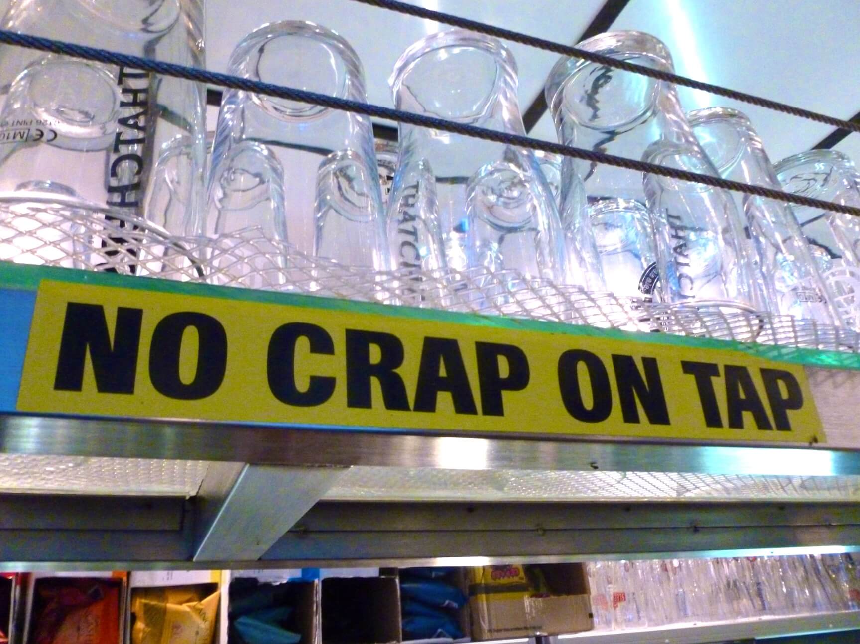 No crap on tap