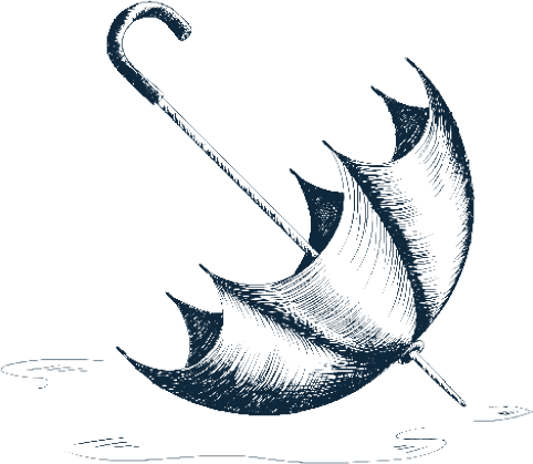 Umbrella flipped illustration